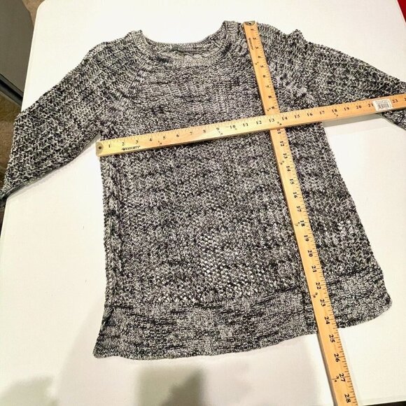 Elliott Lauren Pullover Sweater Womens Small Black Open Knit 3/4 Sleeve - Picture 8 of 8
